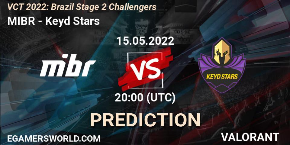 MIBR - Keyd Stars: прогноз. 15.05.2022 at 20:20, VALORANT, VCT 2022: Brazil Stage 2 Challengers