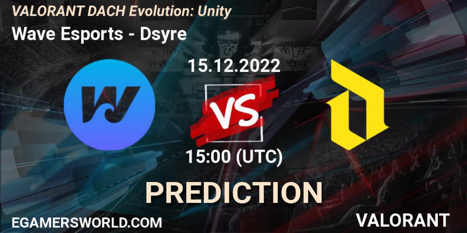 Wave Esports - Dsyre: прогноз. 15.12.2022 at 16:45, VALORANT, VALORANT DACH Evolution: Unity