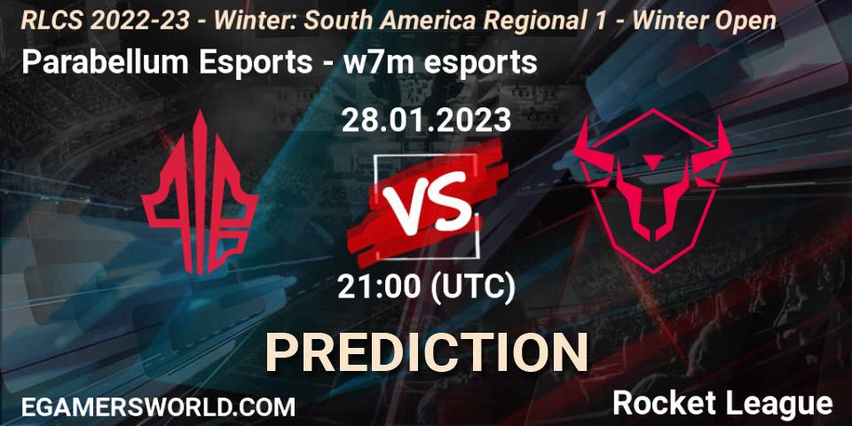 Parabellum Esports - w7m esports: прогноз. 28.01.23, Rocket League, RLCS 2022-23 - Winter: South America Regional 1 - Winter Open