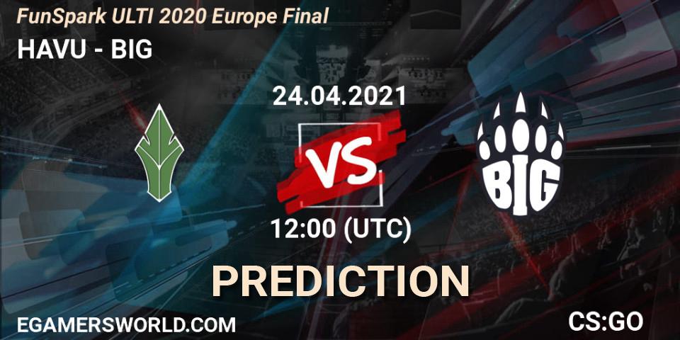 HAVU - BIG: прогноз. 24.04.2021 at 12:00, Counter-Strike (CS2), Funspark ULTI 2020 Finals