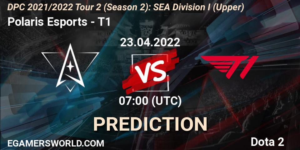 Polaris Esports - T1: прогноз. 23.04.2022 at 07:01, Dota 2, DPC 2021/2022 Tour 2 (Season 2): SEA Division I (Upper)