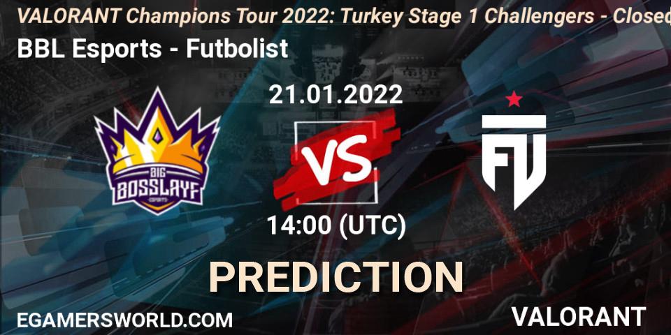 BBL Esports - Futbolist: прогноз. 21.01.22, VALORANT, VCT 2022: Turkey Stage 1 Challengers - Closed Qualifier 2
