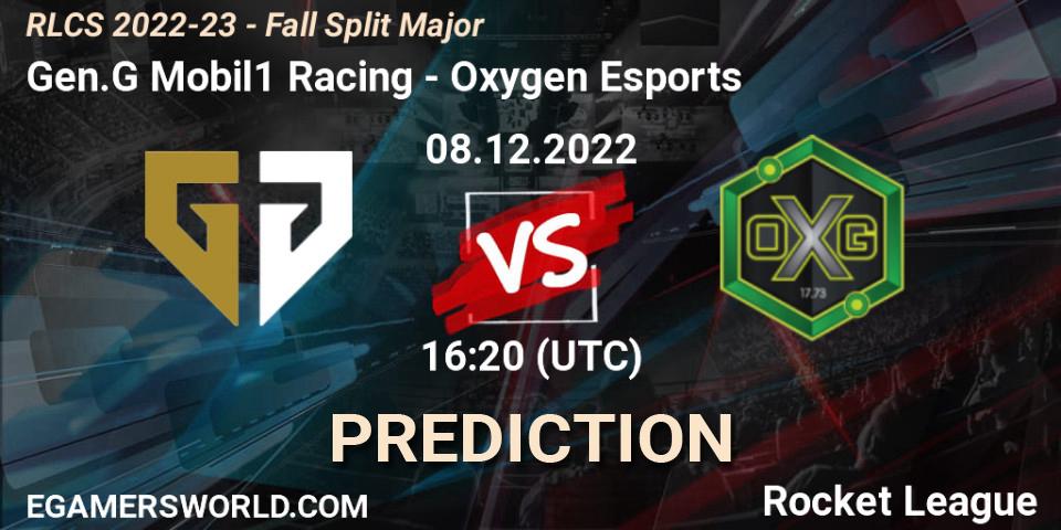 Gen.G Mobil1 Racing - Oxygen Esports: прогноз. 08.12.2022 at 16:20, Rocket League, RLCS 2022-23 - Fall Split Major