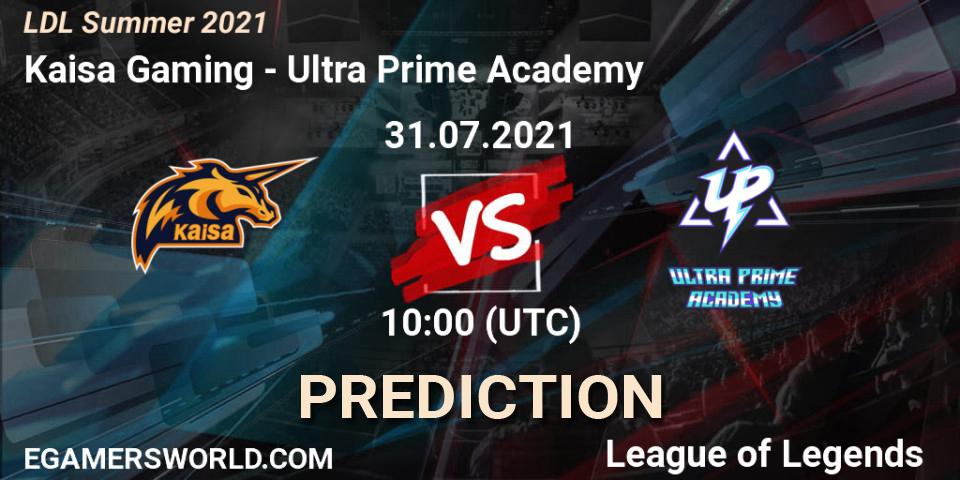 Kaisa Gaming - Ultra Prime Academy: прогноз. 01.08.2021 at 11:00, LoL, LDL Summer 2021