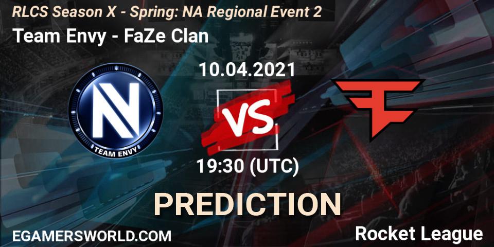 Team Envy - FaZe Clan: прогноз. 10.04.2021 at 19:10, Rocket League, RLCS Season X - Spring: NA Regional Event 2