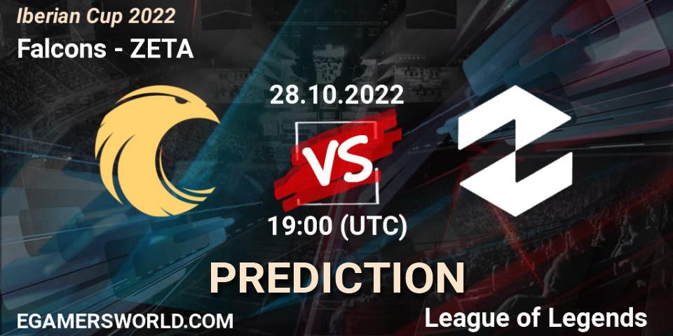 Falcons - ZETA: прогноз. 28.10.2022 at 19:00, LoL, Iberian Cup 2022