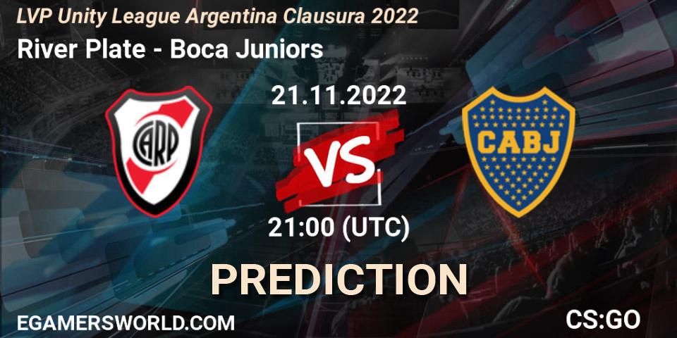 River Plate - Boca Juniors: прогноз. 21.11.2022 at 21:00, Counter-Strike (CS2), LVP Unity League Argentina Clausura 2022