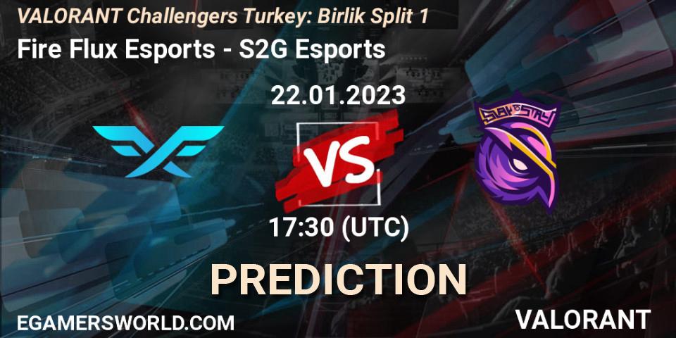 Fire Flux Esports - S2G Esports: прогноз. 22.01.2023 at 17:10, VALORANT, VALORANT Challengers 2023 Turkey: Birlik Split 1