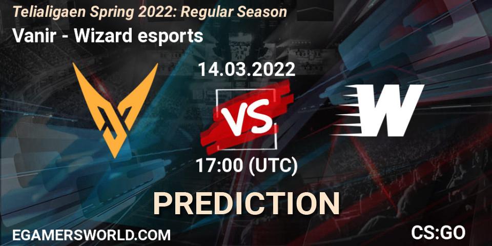 Vanir - Wizard esports: прогноз. 14.03.2022 at 17:00, Counter-Strike (CS2), Telialigaen Spring 2022: Regular Season