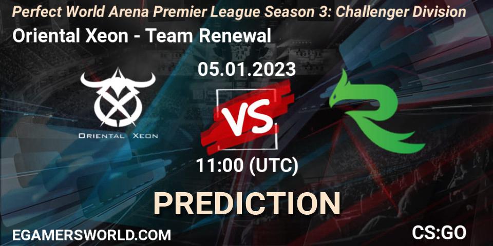 Oriental Xeon - Team Renewal: прогноз. 05.01.23, CS2 (CS:GO), Perfect World Arena Premier League Season 3: Challenger Division