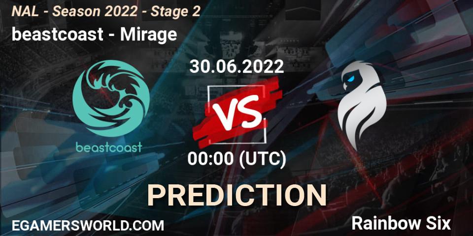 beastcoast - Mirage: прогноз. 30.06.2022 at 00:00, Rainbow Six, NAL - Season 2022 - Stage 2