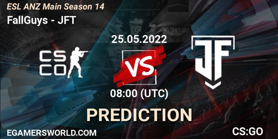 FallGuys - JFT: прогноз. 25.05.2022 at 08:00, Counter-Strike (CS2), ESL ANZ Main Season 14