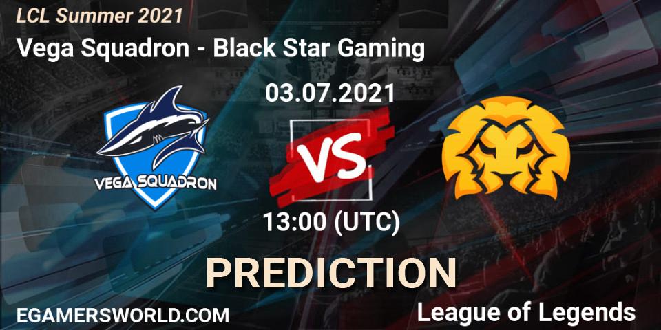 Vega Squadron - Black Star Gaming: прогноз. 03.07.2021 at 13:00, LoL, LCL Summer 2021