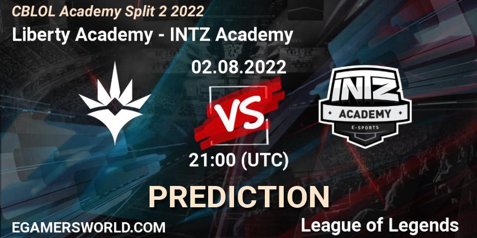 Liberty Academy - INTZ Academy: прогноз. 02.08.2022 at 21:00, LoL, CBLOL Academy Split 2 2022