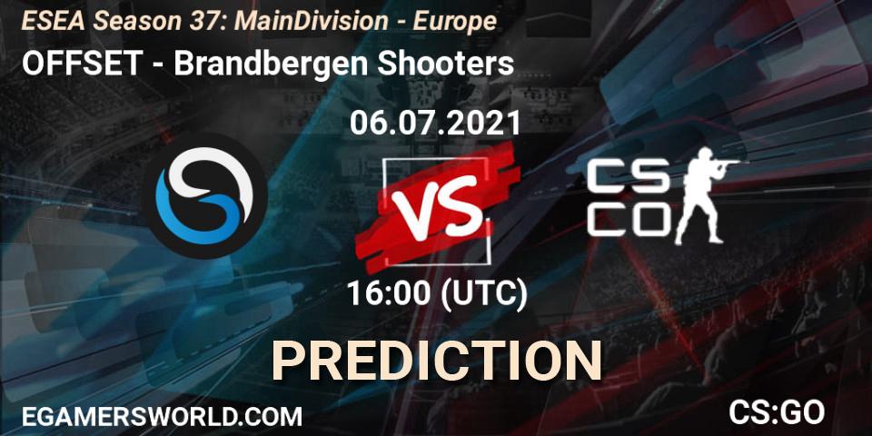 OFFSET - Brandbergen Shooters: прогноз. 06.07.2021 at 16:00, Counter-Strike (CS2), ESEA Season 37: Main Division - Europe