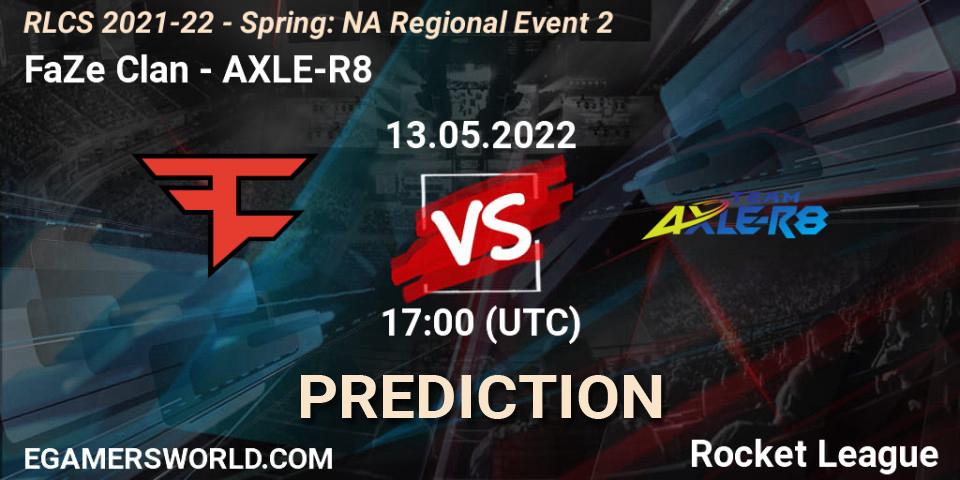 FaZe Clan - AXLE-R8: прогноз. 13.05.22, Rocket League, RLCS 2021-22 - Spring: NA Regional Event 2