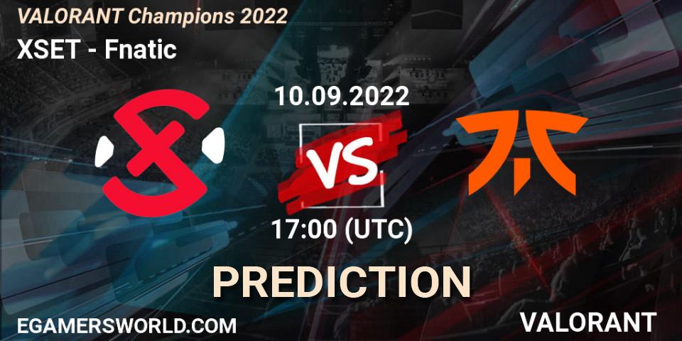 XSET - Fnatic: прогноз. 10.09.22, VALORANT, VALORANT Champions 2022