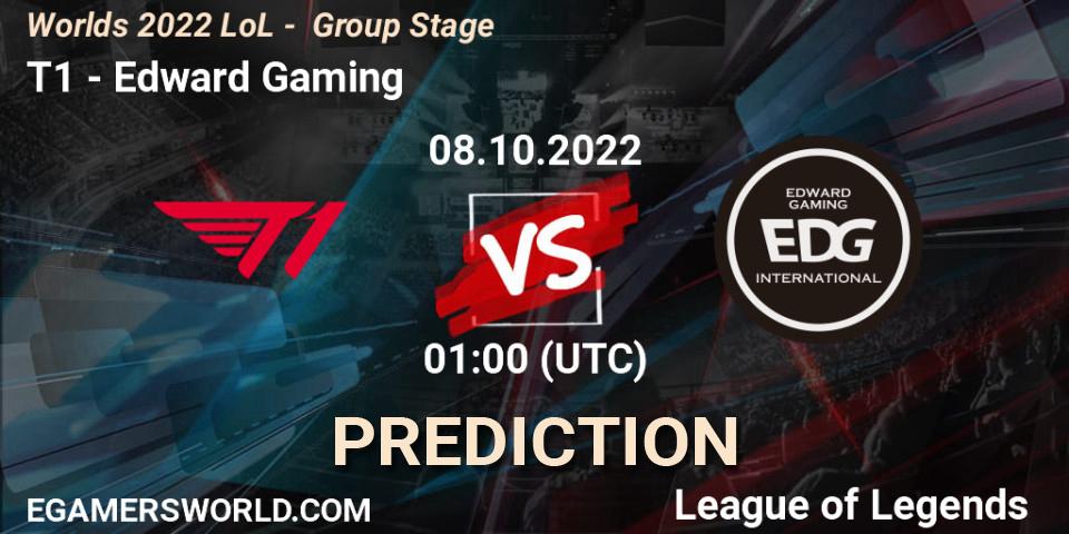 T1 - Edward Gaming: прогноз. 08.10.22, LoL, Worlds 2022 LoL - Group Stage