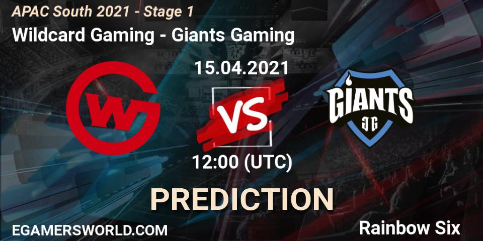 Wildcard Gaming - Giants Gaming: прогноз. 15.04.21, Rainbow Six, APAC South 2021 - Stage 1