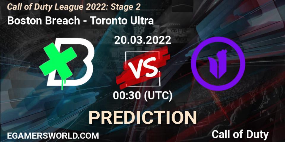 Boston Breach - Toronto Ultra: прогноз. 19.03.2022 at 23:30, Call of Duty, Call of Duty League 2022: Stage 2