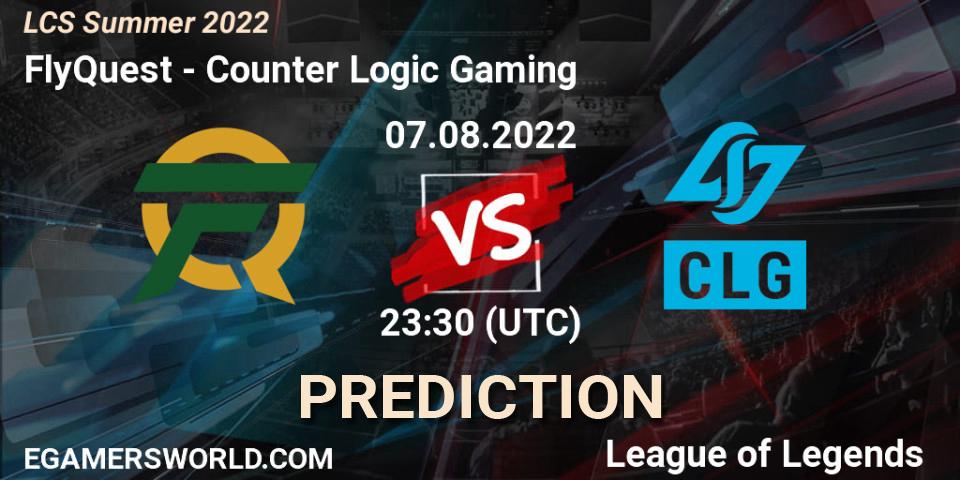 FlyQuest - Counter Logic Gaming: прогноз. 07.08.2022 at 19:30, LoL, LCS Summer 2022