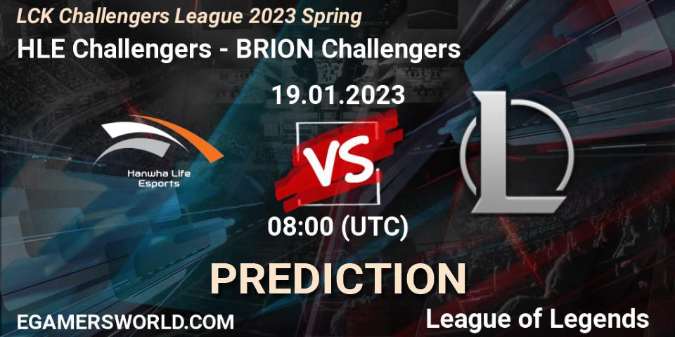 HLE Challengers - Brion Esports Challengers: прогноз. 19.01.23, LoL, LCK Challengers League 2023 Spring