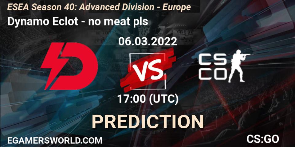 Dynamo Eclot - no meat pls: прогноз. 06.03.2022 at 17:00, Counter-Strike (CS2), ESEA Season 40: Advanced Division - Europe