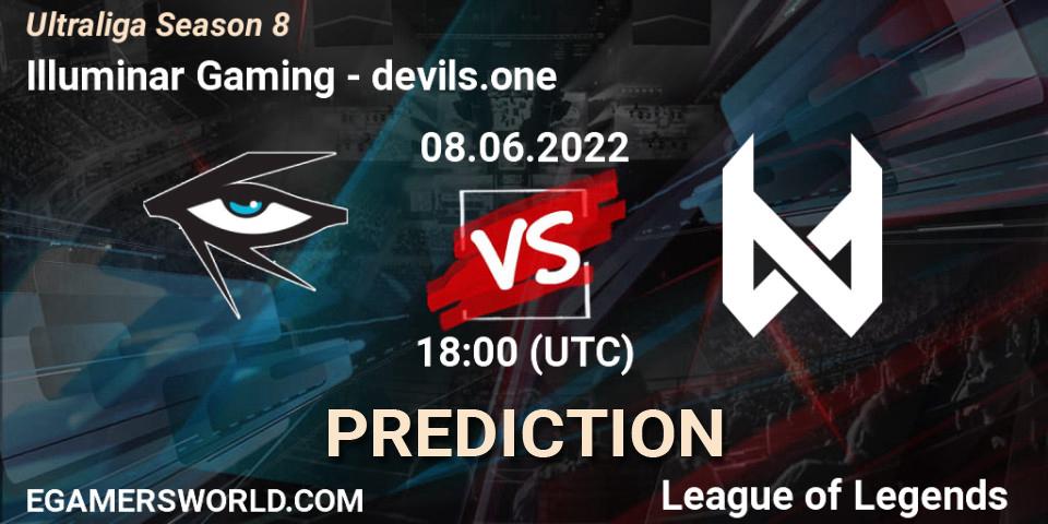 Illuminar Gaming - devils.one: прогноз. 08.06.2022 at 19:00, LoL, Ultraliga Season 8