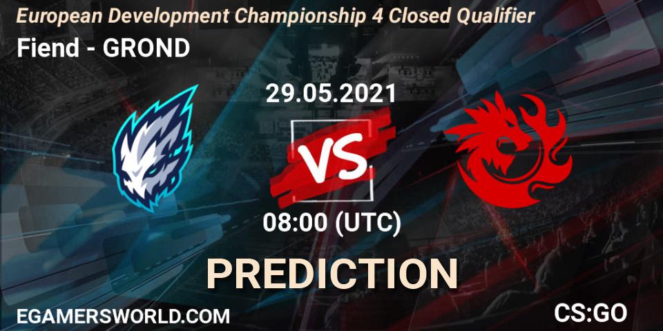 Fiend - GROND: прогноз. 29.05.21, CS2 (CS:GO), European Development Championship 4 Closed Qualifier