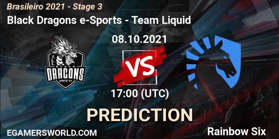 Black Dragons e-Sports - Team Liquid: прогноз. 08.10.21, Rainbow Six, Brasileirão 2021 - Stage 3