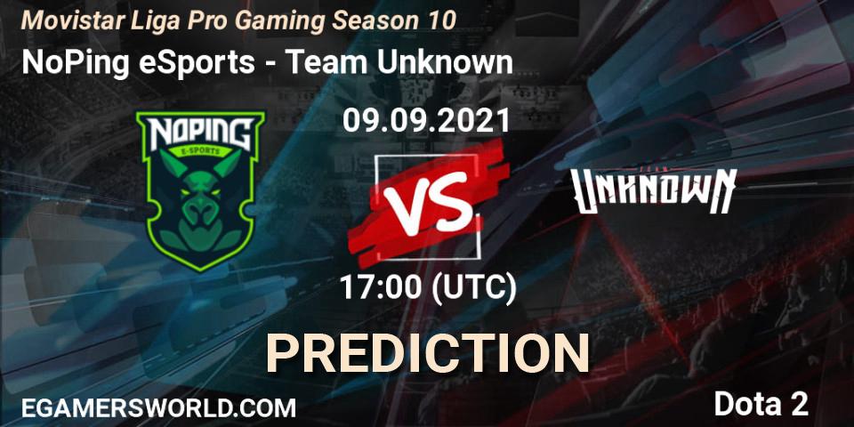 NoPing eSports - Team Unknown: прогноз. 09.09.21, Dota 2, Movistar Liga Pro Gaming Season 10