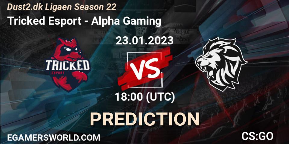 Tricked Esport - Alpha Gaming: прогноз. 23.01.2023 at 18:00, Counter-Strike (CS2), Dust2.dk Ligaen Season 22