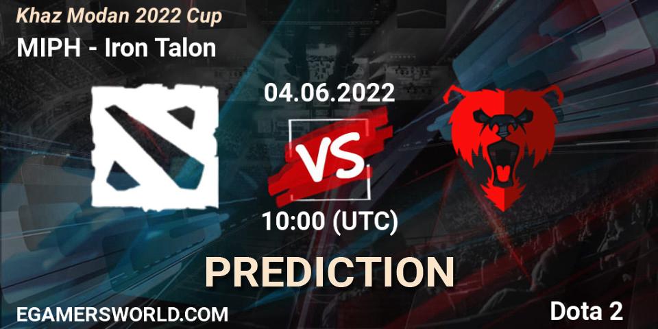 MIPH - Iron Talon: прогноз. 04.06.2022 at 10:17, Dota 2, Khaz Modan 2022 Cup