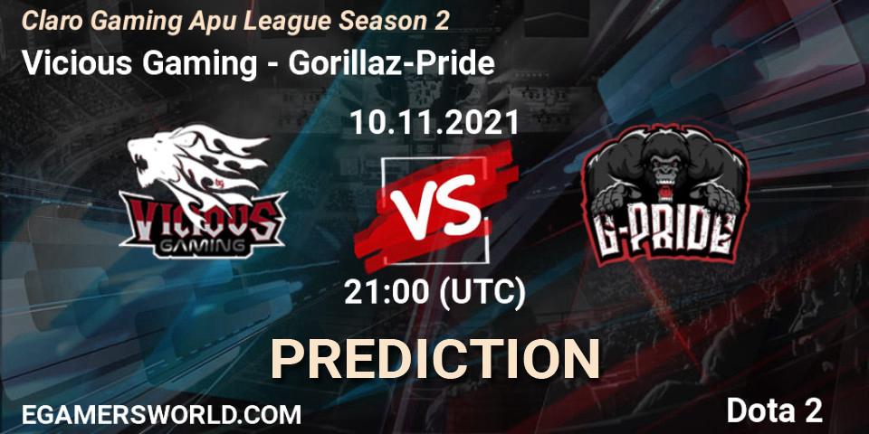 Vicious Gaming - Gorillaz-Pride: прогноз. 10.11.21, Dota 2, Claro Gaming Apu League Season 2