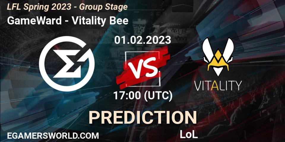 GameWard - Vitality Bee: прогноз. 01.02.2023 at 21:00, LoL, LFL Spring 2023 - Group Stage