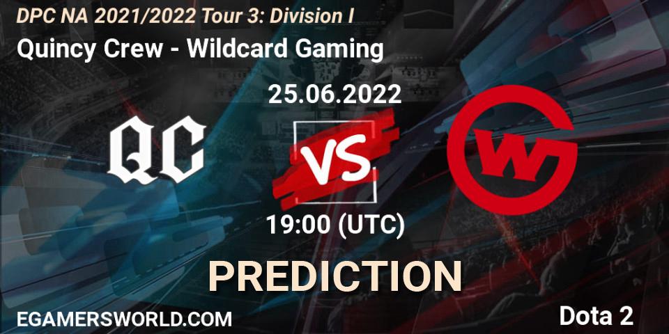 Quincy Crew - Wildcard Gaming: прогноз. 25.06.22, Dota 2, DPC NA 2021/2022 Tour 3: Division I