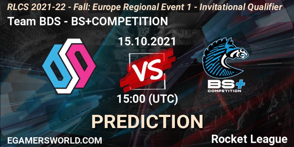 Team BDS - BS+COMPETITION: прогноз. 15.10.2021 at 15:00, Rocket League, RLCS 2021-22 - Fall: Europe Regional Event 1 - Invitational Qualifier