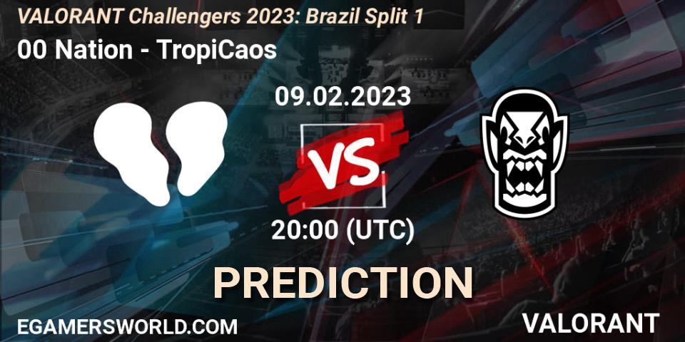 00 Nation - TropiCaos: прогноз. 09.02.23, VALORANT, VALORANT Challengers 2023: Brazil Split 1