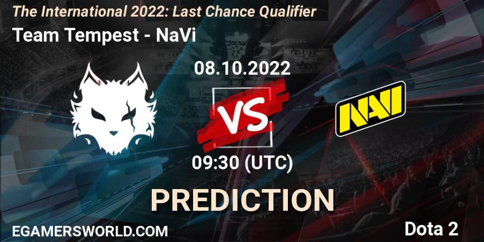 Team Tempest - NaVi: прогноз. 08.10.2022 at 08:59, Dota 2, The International 2022: Last Chance Qualifier