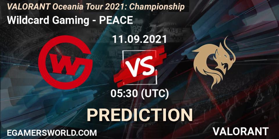 Wildcard Gaming - PEACE: прогноз. 11.09.2021 at 05:30, VALORANT, VALORANT Oceania Tour 2021: Championship