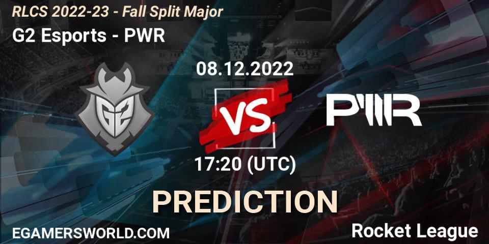 G2 Esports - PWR: прогноз. 08.12.2022 at 17:15, Rocket League, RLCS 2022-23 - Fall Split Major