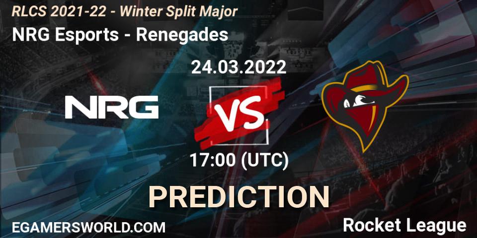 NRG Esports - Renegades: прогноз. 24.03.2022 at 19:00, Rocket League, RLCS 2021-22 - Winter Split Major