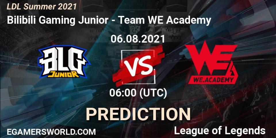 Bilibili Gaming Junior - Team WE Academy: прогноз. 06.08.2021 at 07:00, LoL, LDL Summer 2021