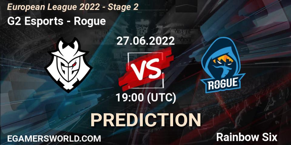 G2 Esports - Rogue: прогноз. 27.06.22, Rainbow Six, European League 2022 - Stage 2