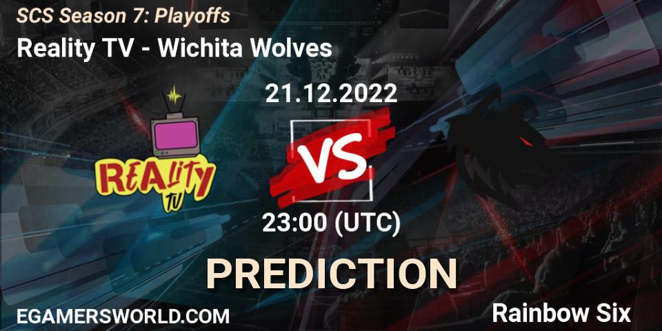 Reality TV - Wichita Wolves: прогноз. 21.12.2022 at 23:00, Rainbow Six, SCS Season 7: Playoffs