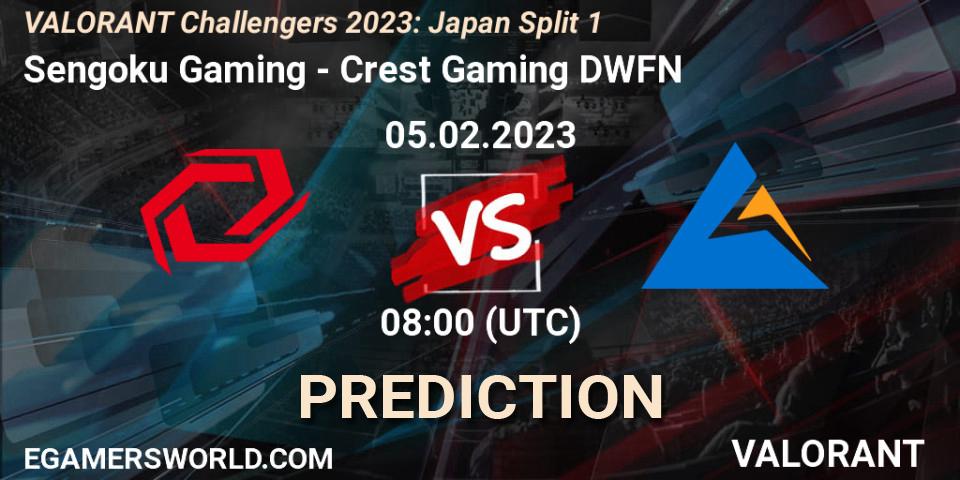 Sengoku Gaming - Crest Gaming DWFN: прогноз. 05.02.23, VALORANT, VALORANT Challengers 2023: Japan Split 1