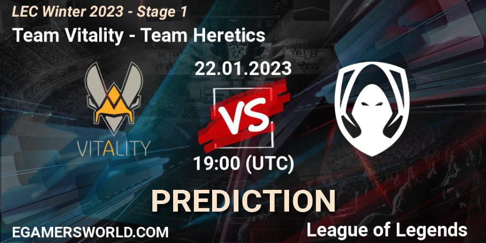 Team Vitality - Team Heretics: прогноз. 22.01.2023 at 19:00, LoL, LEC Winter 2023 - Stage 1