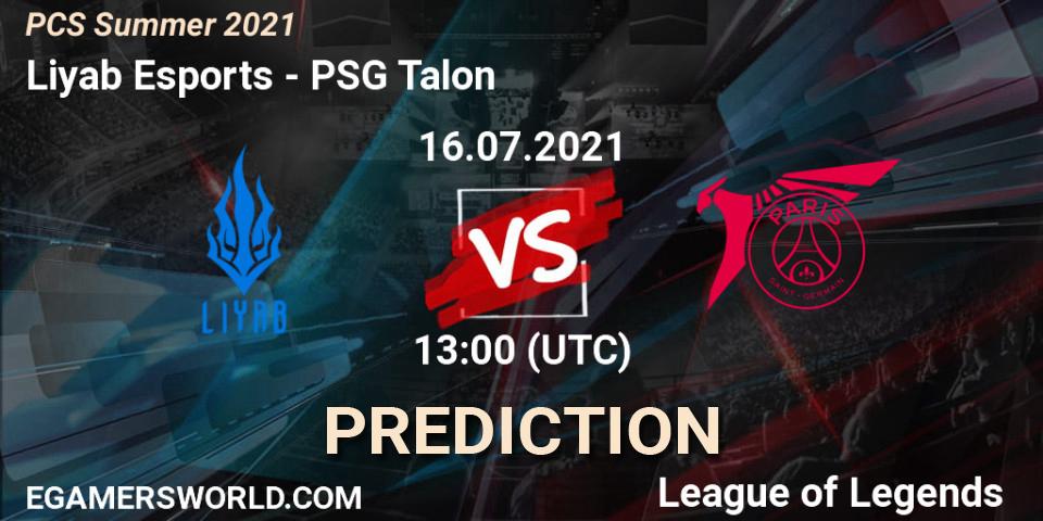 Liyab Esports - PSG Talon: прогноз. 16.07.2021 at 13:00, LoL, PCS Summer 2021