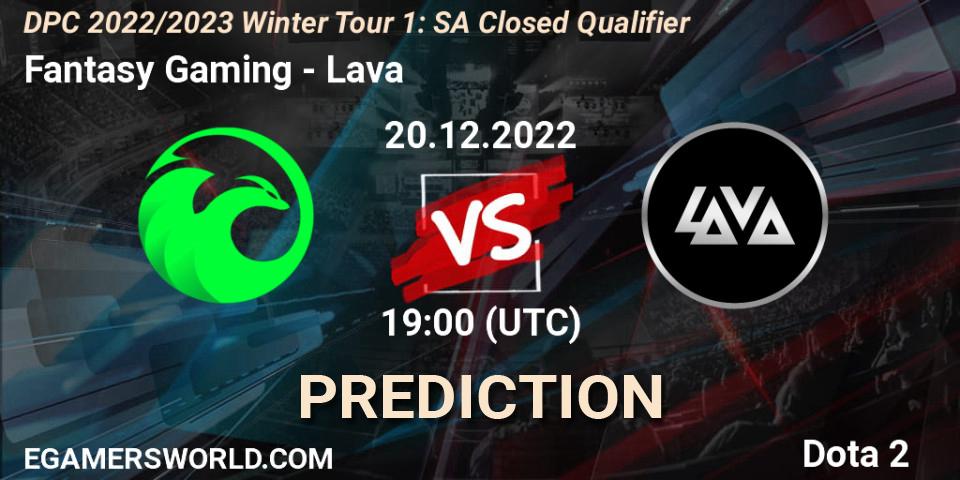 Fantasy Gaming - Lava: прогноз. 20.12.2022 at 19:33, Dota 2, DPC 2022/2023 Winter Tour 1: SA Closed Qualifier