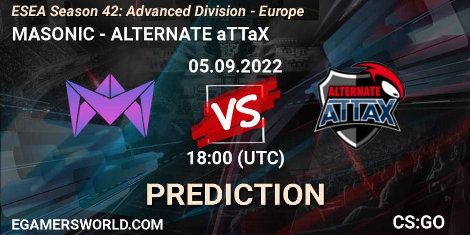 MASONIC - ALTERNATE aTTaX: прогноз. 05.09.2022 at 18:00, Counter-Strike (CS2), ESEA Season 42: Advanced Division - Europe
